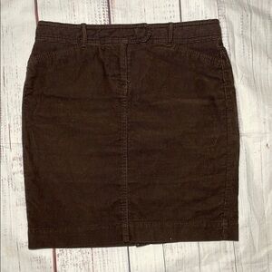 LOFT Brown Knee-Length Pencil Skirt
